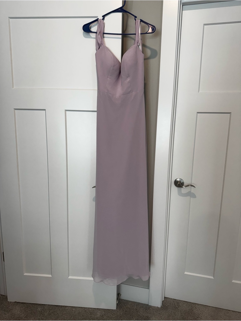 Azazie Marley Bridesmaid Dress – Chiffon - Frosted Lilac – Size A8 – NWT